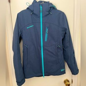 Women’s Mammut Blue Teal Ski Jacket | Size XS
